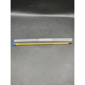 United Glass Scientific Thermometer Yellow Celsius Scale with Protective Case